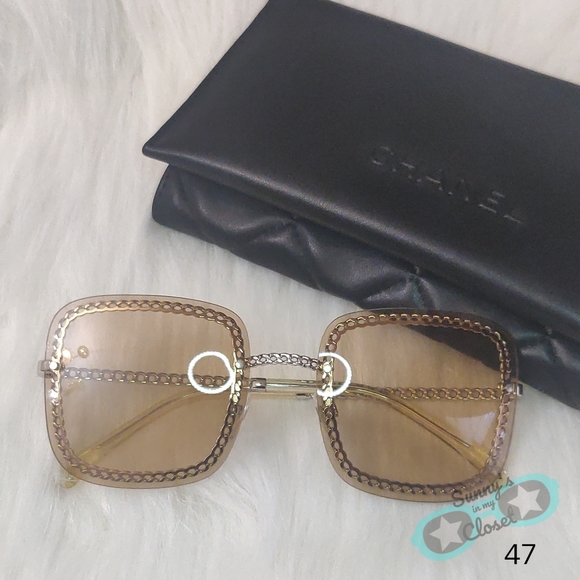 SOLD- Womens Chanel Chain Sunglasses ❤️ CH4244 - Picture 2 of 7
